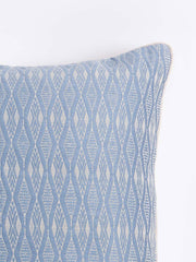Katha geometric blue throw cushion