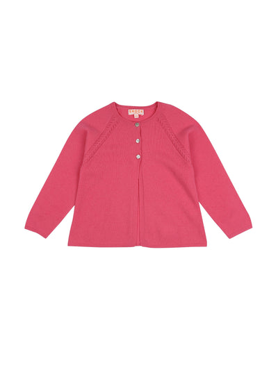 Smock London Watermelon pink Keller cashmere cardigan at Collagerie