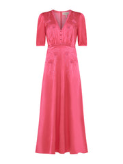Lea long B dress in Punch Pink