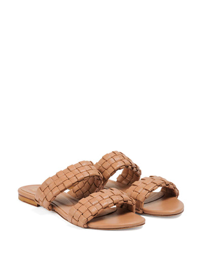 A Piedi Tan brown Lounger 2.0 slides at Collagerie