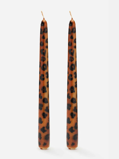 Anna + Nina Leopard candles (set of two) at Collagerie