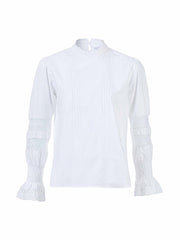 Lace frill cuff blouse