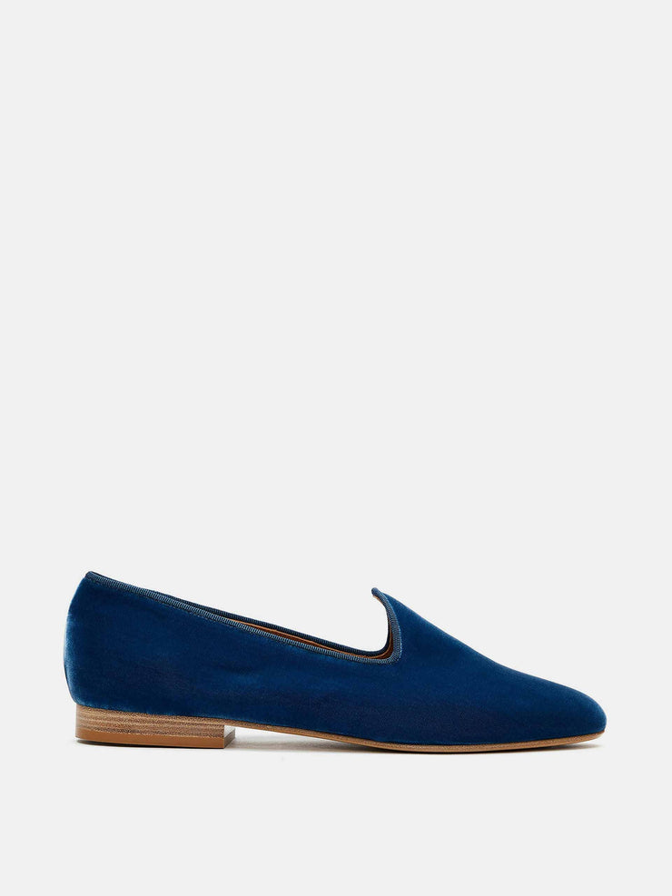 Jeans velvet Venetian slipper