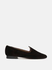 Chocolate velvet Venetian slipper