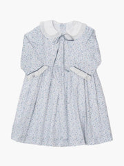 Blue floral Leela dress for girls
