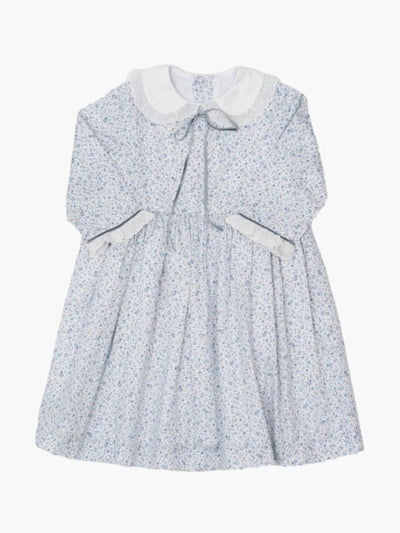 Amaia Blue floral Leela dress for girls at Collagerie