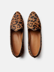 Leopard calf hair Venetian slipper