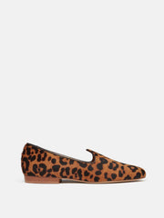 Leopard calf hair Venetian slipper