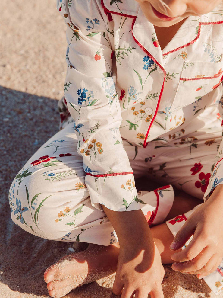 Kids floral cotton pyjamas