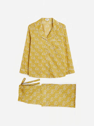 Liberty Yellow printed pyjama set at Collagerie