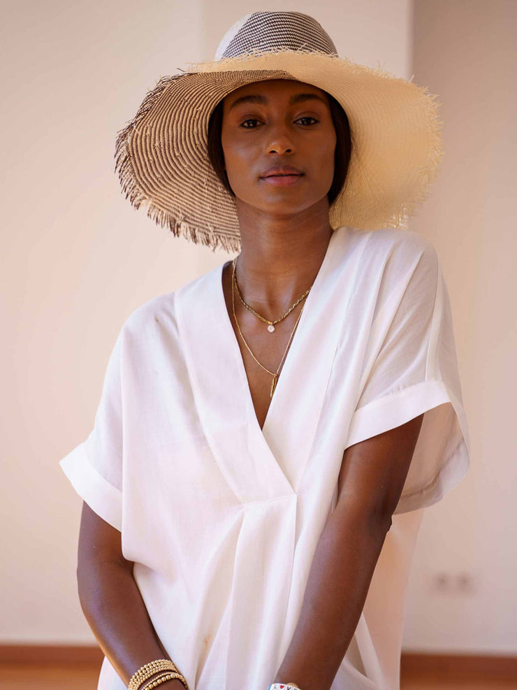 Woven brown Lily hat