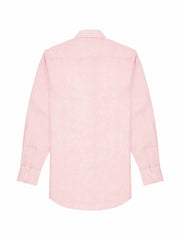 The Boyfriend: grapefruit pink linen shirt