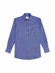 The Boyfriend: lapis blue linen shirt