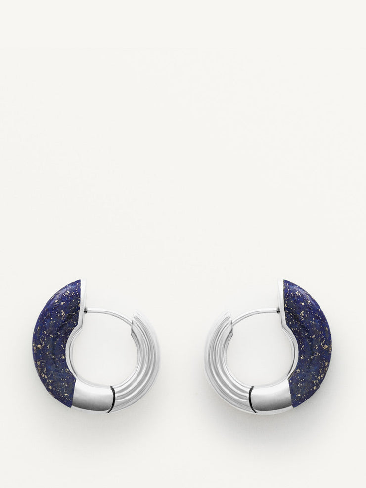 Locus Solus lapis and silver hoops
