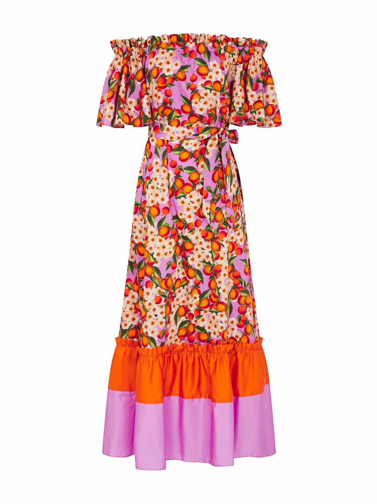 Mona multi floral maxi dress