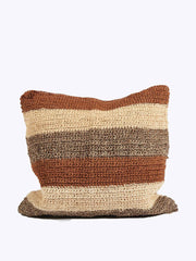 Square striped sisal cushion