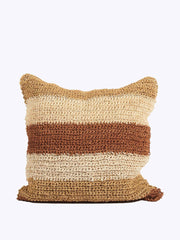 Square striped sisal cushion
