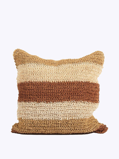 Hadeda Square striped sisal cushion at Collagerie
