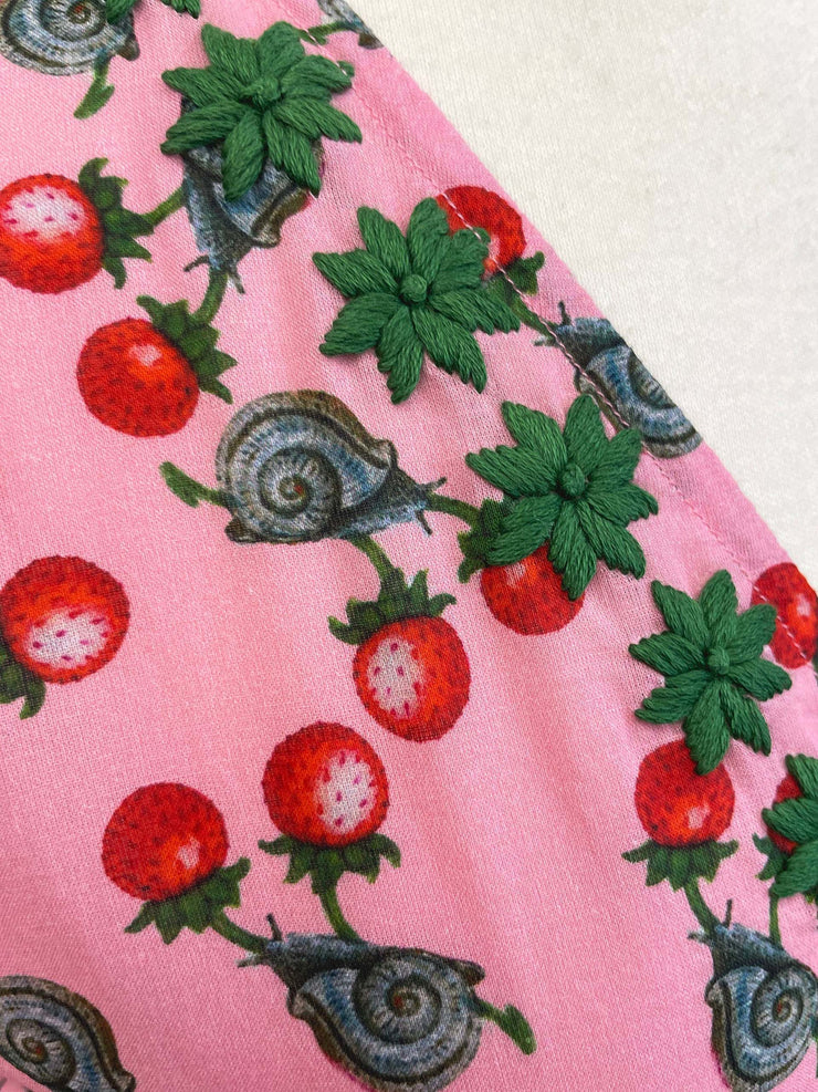 Pink berry frangipani dress