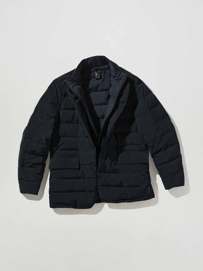 Mango Navy quilted jacket at Collagerie