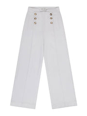Marie sailor jean in white denim