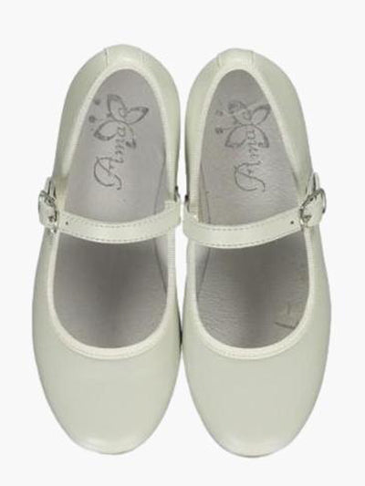 Amaia Ivory leather Mary Jane girl's shoes at Collagerie