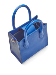 Electric blue mini tote bag