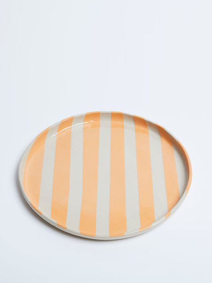 Orange stripe medium plate
