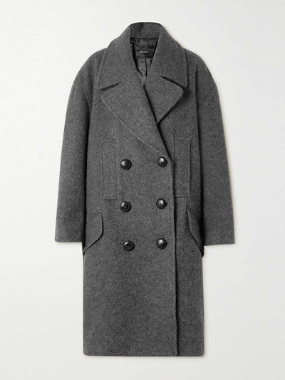 Isabel Marant Double-breasted grey coat at Collagerie