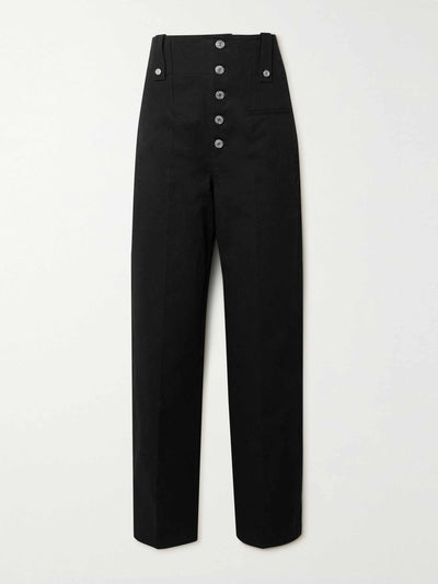 Isabel Marant Cotton-twill straight-leg pants at Collagerie