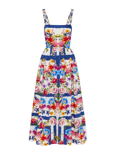 Borgo De Nor Ninet cotton midi dress in Antheia floral print at Collagerie