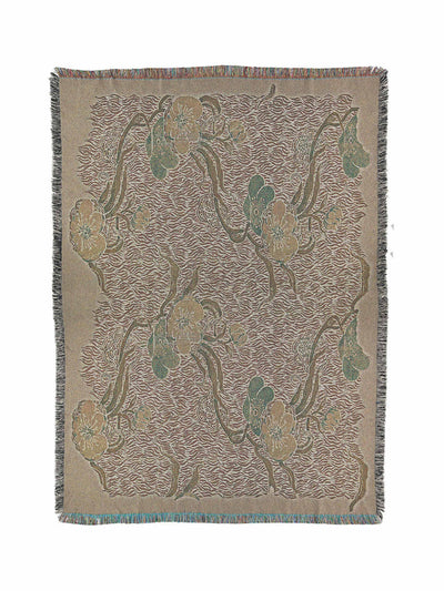 Print Sisters Floral Nouveau Blossom blanket at Collagerie