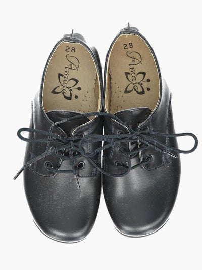 Amaia Blue lace-up leather shoes at Collagerie