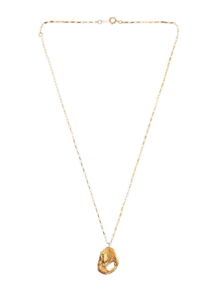 Gold "Clouds In Your Mind” necklace