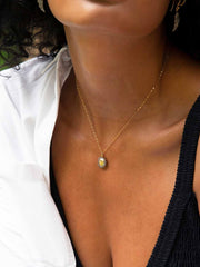 Diamond brilliant sun necklace