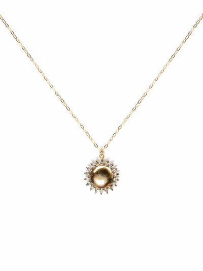 Kirstie Le Marque Diamond brilliant sun necklace at Collagerie