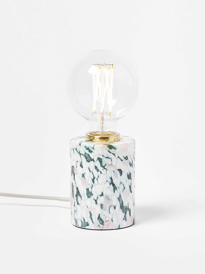 Oliver Bonas Green glass desk lamp at Collagerie