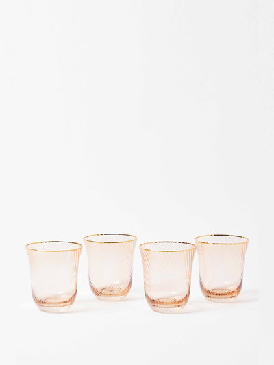 Oliver Bonas Orange stemless wine glasses (set of 4) at Collagerie