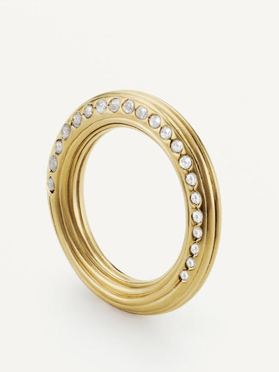 Dévé 18kt gold vermeil ring with white topaz at Collagerie