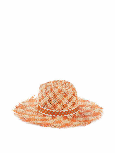 Le Hat Orange woven Jazzy hat at Collagerie