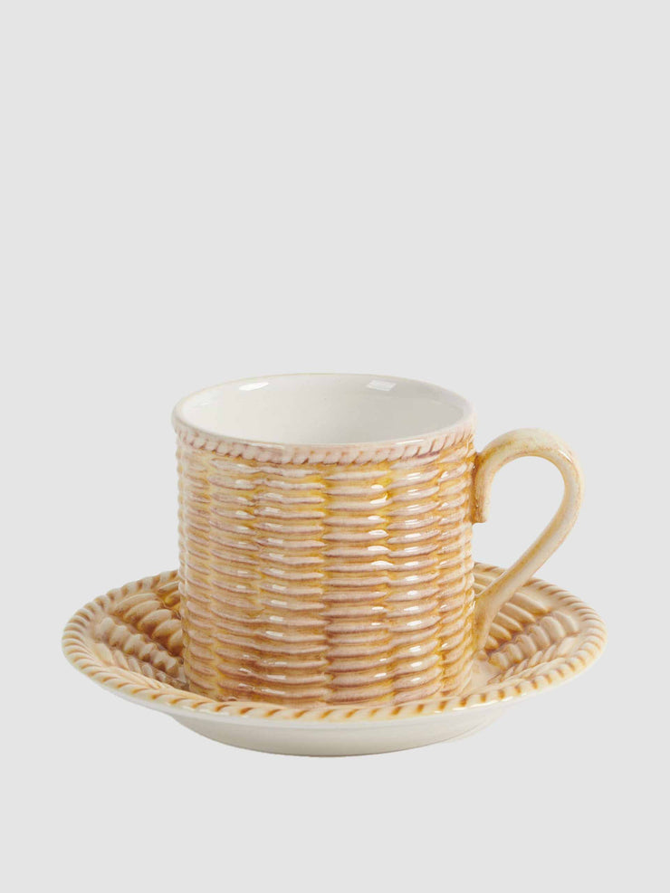 Osier natural espresso cup and saucer