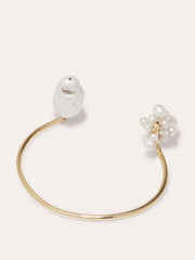 "The Reflection of the Moon" pearl and gold vermeil cuff