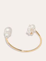 "The Reflection of the Moon" pearl and gold vermeil cuff