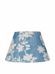 Flowerberry blue laminated pembroke lampshade