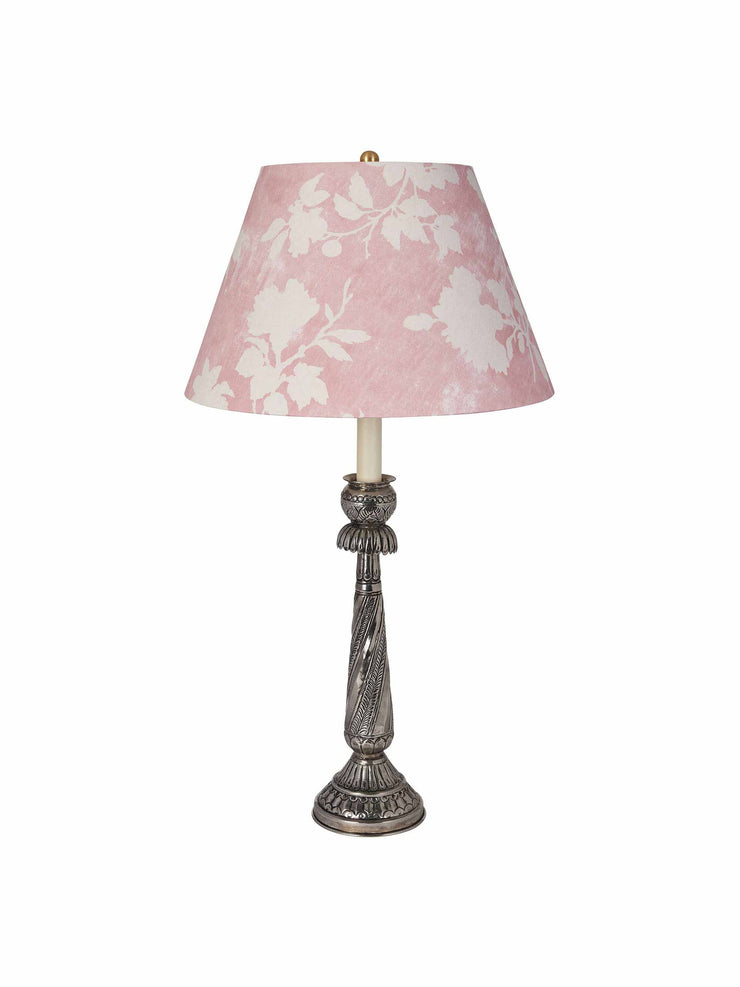 Flowerberry pink laminated pembroke lampshade