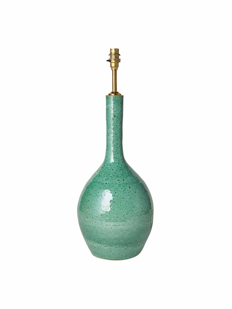 Aqua tall urn ceramic lamp base