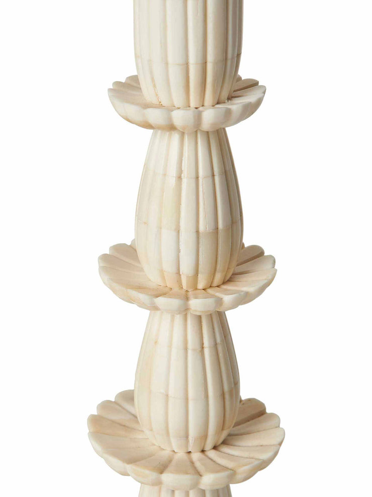 Karni mata bone inlay lamp