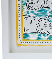 Fee Greening signed hippopotamus Print