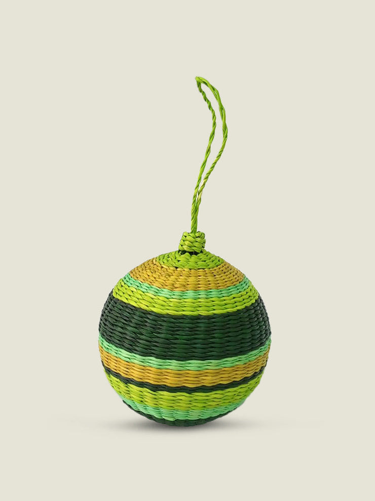 Palmito woven baubles (set of 4) Woven Baubles The Colombia Collective Vibrant Green   - Collagerie