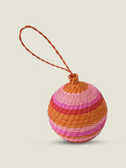 Palmito woven baubles (set of 4) Woven Baubles The Colombia Collective Rose Pink   - Collagerie